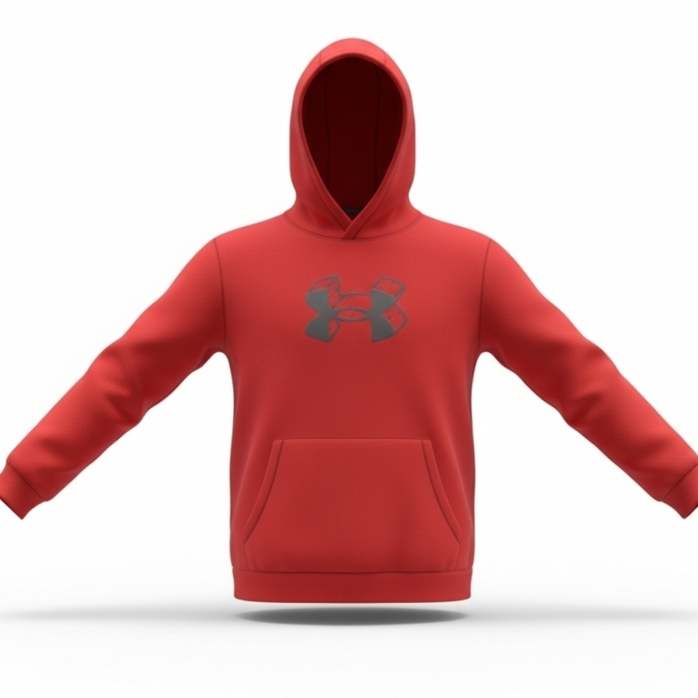Under Armour Scarlet Hoodie with Blk Logo